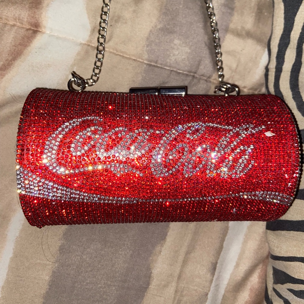 Coca Cola Red Glamorous Clutch with Chain Strap - Picture 3 of 3